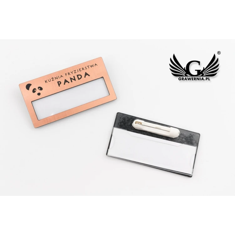 Ausweis mit Fenster - Kupfer oder Caffe Latte - M - Größe 67x35mm - ID074