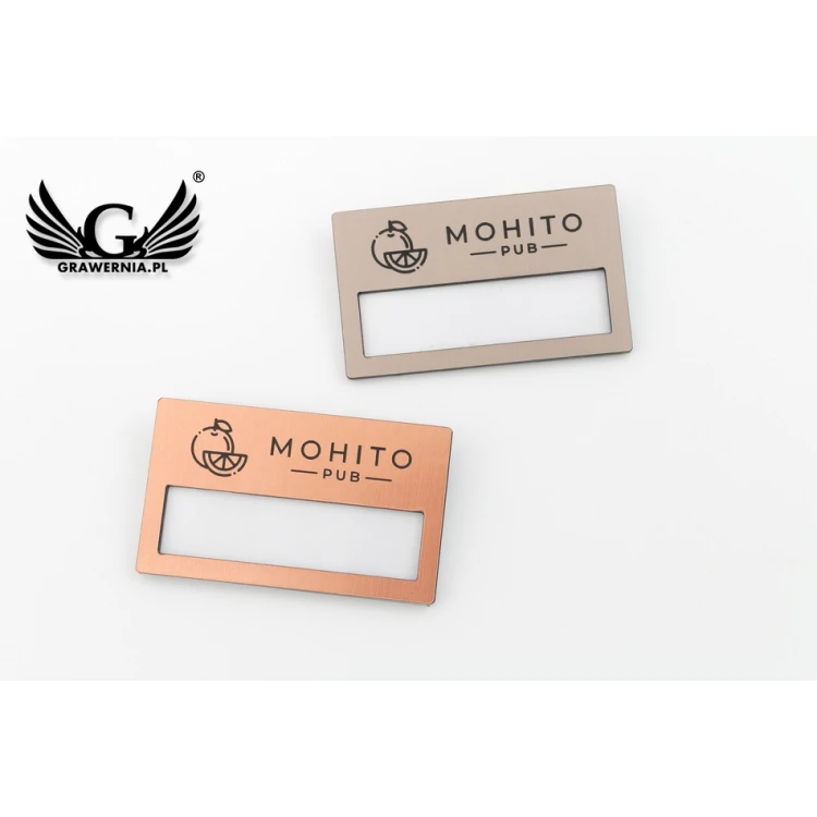 Ausweis mit Fenster - Kupfer oder Caffe Latte - B - Größe 67x40mm - ID075