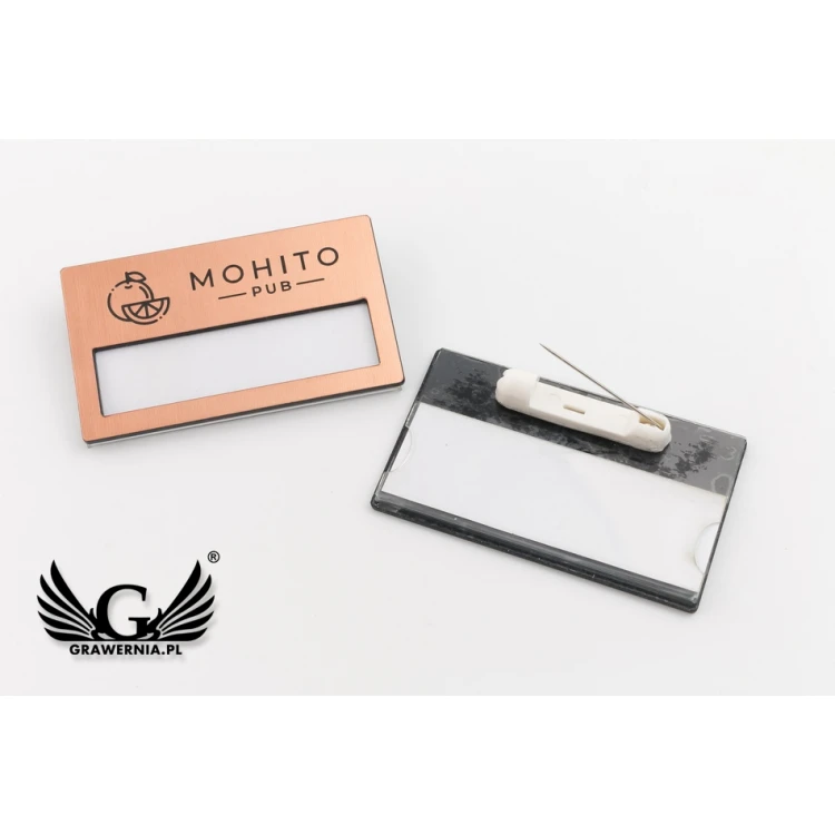 Ausweis mit Fenster - Kupfer oder Caffe Latte - B - Größe 67x40mm - ID075