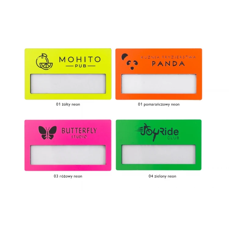 Ausweis mit Fenster - Neon - B - Größe 67x40mm - ID081