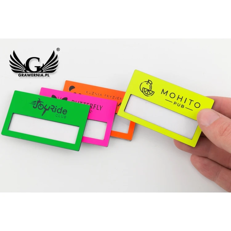 Ausweis mit Fenster - Neon - B - Größe 67x40mm - ID081