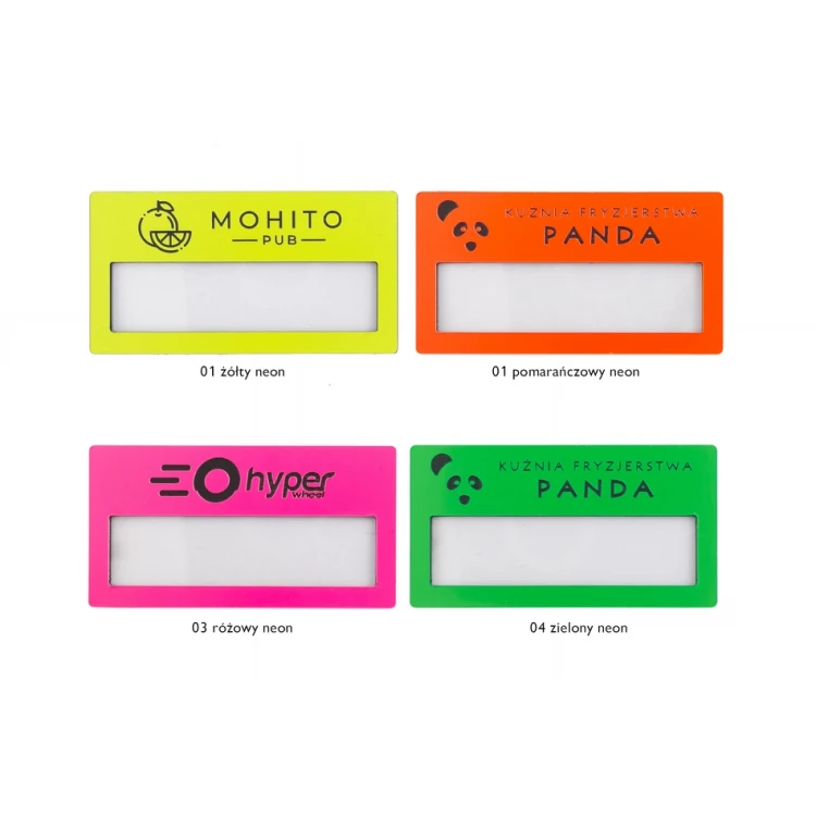 Ausweis mit Fenster - Neon - M - Größe 67x35mm - ID076