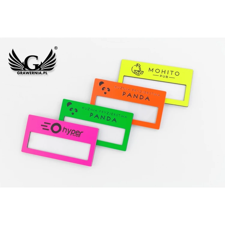 Ausweis mit Fenster - Neon - M - Größe 67x35mm - ID076