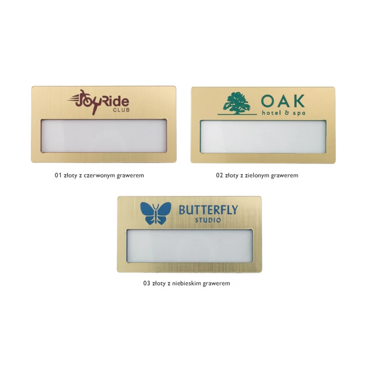 Ausweis mit Fenster - Gold mit farbiger Gravur - M - Abm. 67x35mm - ID073