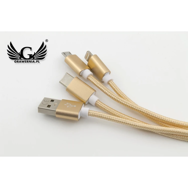 USB-Kabel 3 in 1 Toronto - beliebige Gravur - BP95