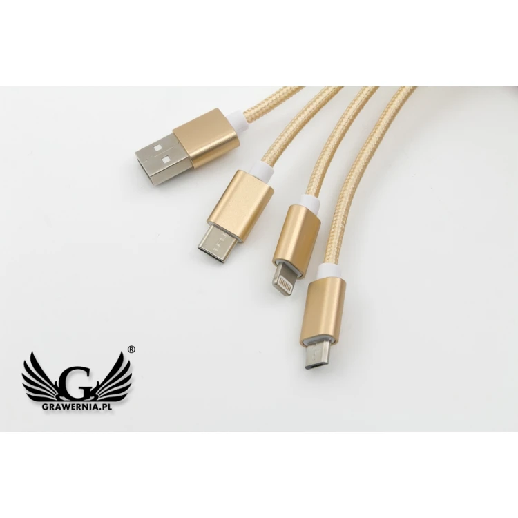 USB-Kabel 3 in 1 Toronto - beliebige Gravur - BP95