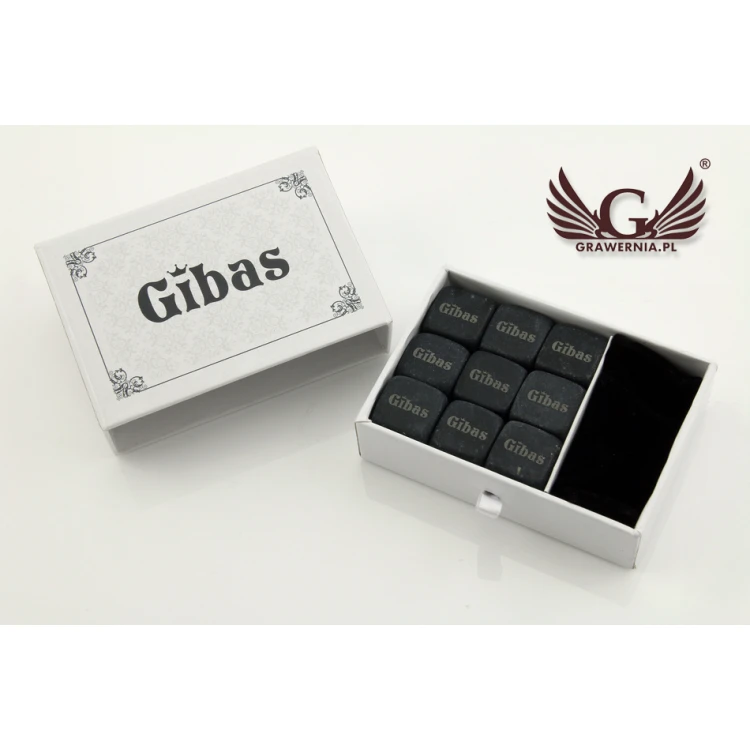 Whiskysteine mit individueller Gravur - Set von 9 Stück