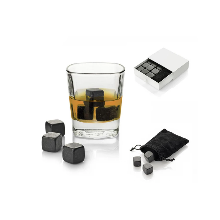 Whiskysteine mit individueller Gravur - Set von 9 Stück