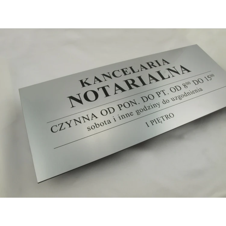 Büro geöffnet - Öffnungszeiten - SZ032 - Silber - Größe 50x21cm