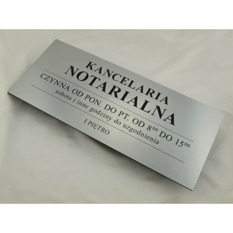 Büro geöffnet - Öffnungszeiten - SZ032 - Silber - Größe 50x21cm