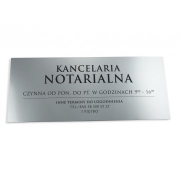 Büro geöffnet - Öffnungszeiten - SZ032 - Silber - Größe 50x21cm