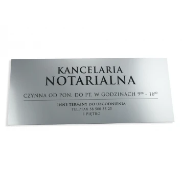 Büro geöffnet - Öffnungszeiten - SZ032 - Silber - Größe 50x21cm