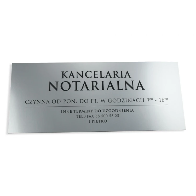 Büro geöffnet - Öffnungszeiten - SZ032 - Silber - Größe 50x21cm