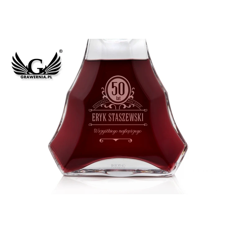 Karaffe mit Gravur für Likör oder Schnaps - VERA - Geburtstagsgeschenk - KAR007