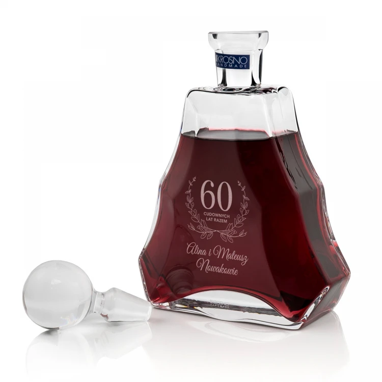 Karaffe mit Gravur für Likör oder Schnaps - VERA - Geschenk zum Hochzeitstag - KAR008