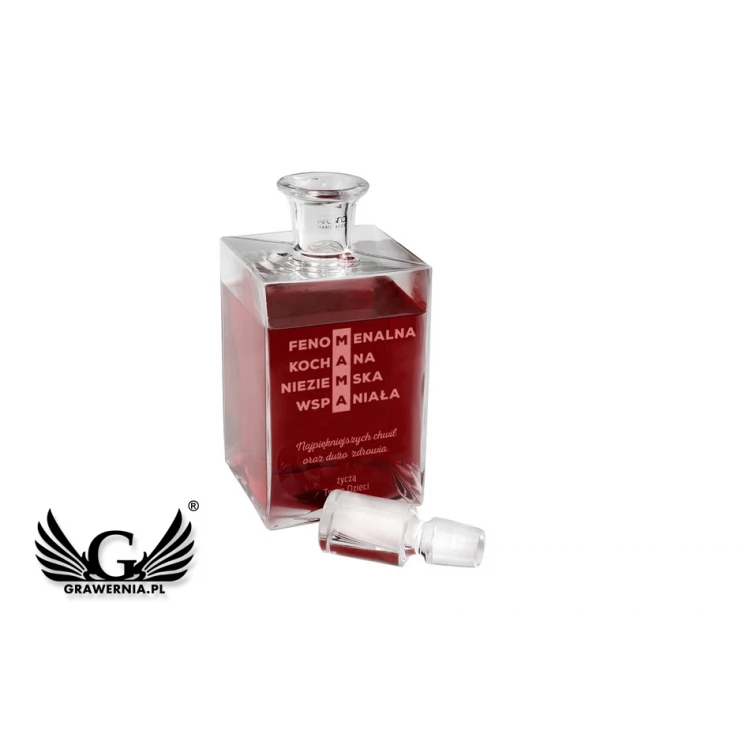 Karaffe mit Gravur für Liköre oder Whisky - CAMEL - Geschenk für Mama - KAR032