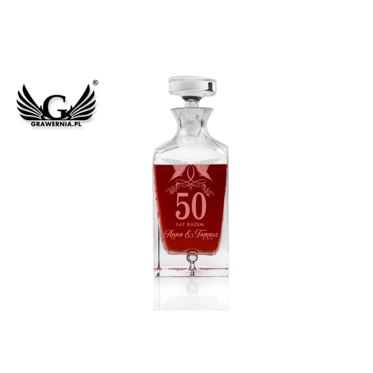 Karaffe mit Gravur für Liköre oder Whisky - LAMBERT - Hochzeitstag - KAR043
