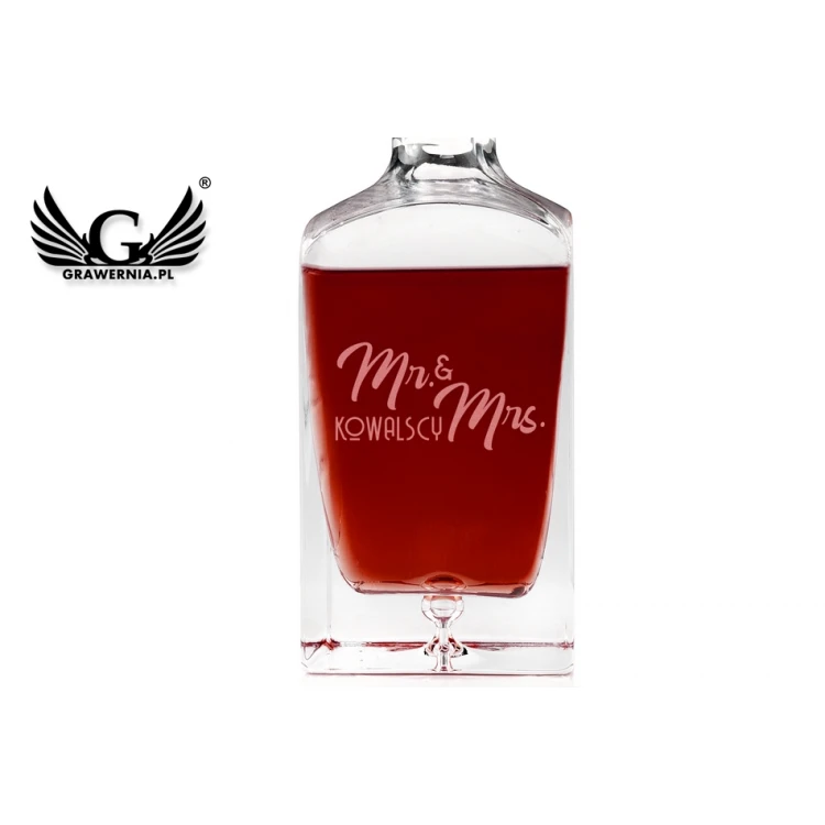 Karaffe mit Gravur für Liköre oder Whisky - LAMBERT - Ms & Mrs - KAR044