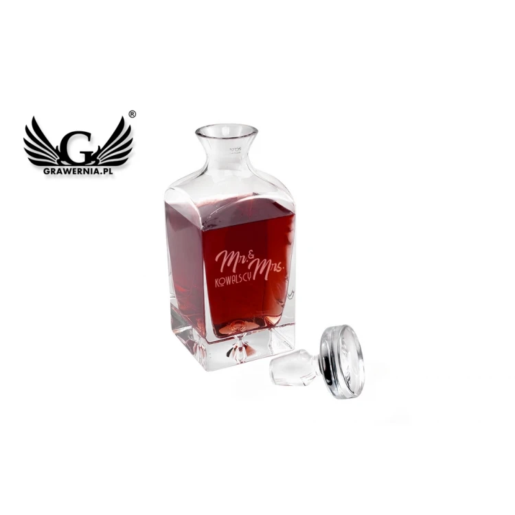 Karaffe mit Gravur für Liköre oder Whisky - LAMBERT - Ms & Mrs - KAR044