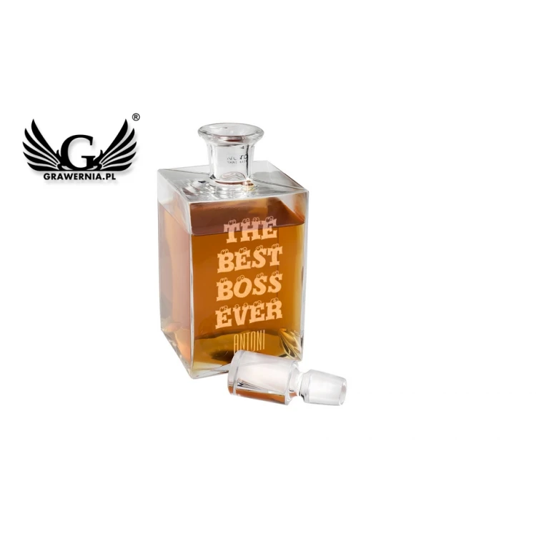 Karaffe mit Gravur für Whisky oder Liköre - CAMEL - Geschenk für den Chef - KAR016