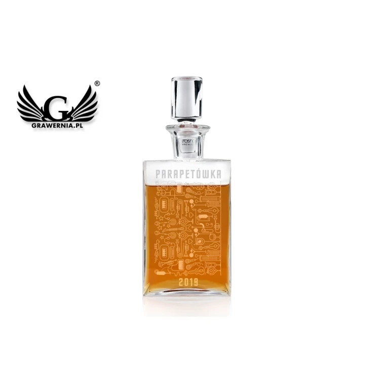 Karaffe mit Gravur für Whisky oder Liköre - CAMEL - Fensterbank Schnaps - KAR019