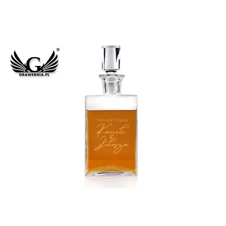 Karaffe mit Gravur für Whisky oder Liköre - CAMEL - Fensterbank Schnaps - KAR020