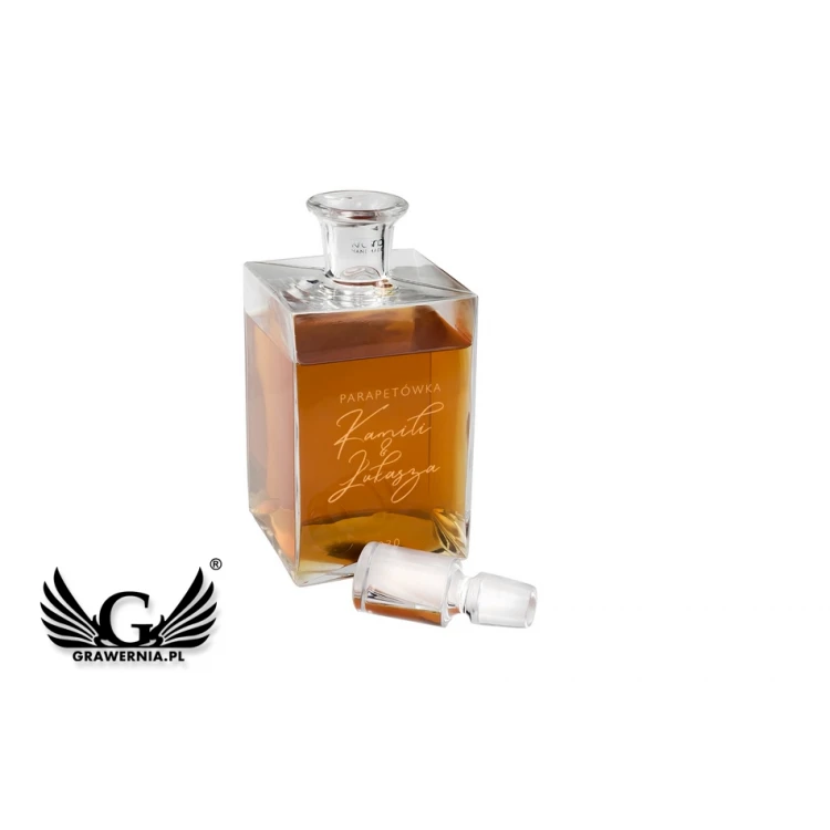 Karaffe mit Gravur für Whisky oder Liköre - CAMEL - Fensterbank Schnaps - KAR020