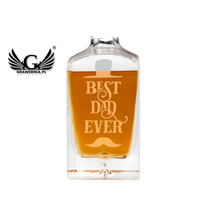 Karaffe mit Gravur für Whisky oder Liköre - LAMBERT - Geschenk für Papa - KAR022