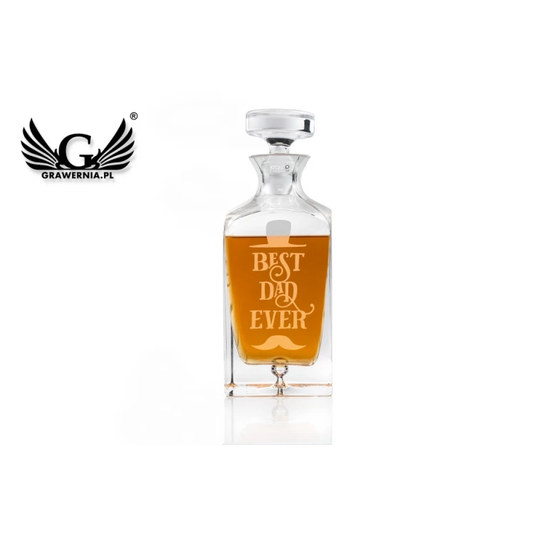 Karaffe mit Gravur für Whisky oder Liköre - LAMBERT - Geschenk für Papa - KAR022