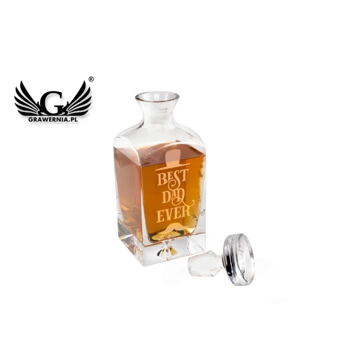 Karaffe mit Gravur für Whisky oder Liköre - LAMBERT - Geschenk für Papa - KAR022