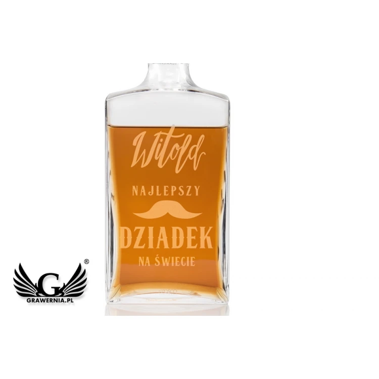 Karaffe mit Gravur für Whisky oder Liköre - TREFL - Geschenk für den Großvater - KAR028