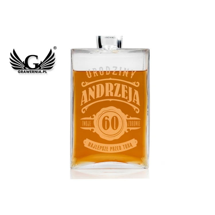 Karaffe mit Gravur für Whisky oder Liköre - CAMEL - Jubiläumsgeschenk - KAR030