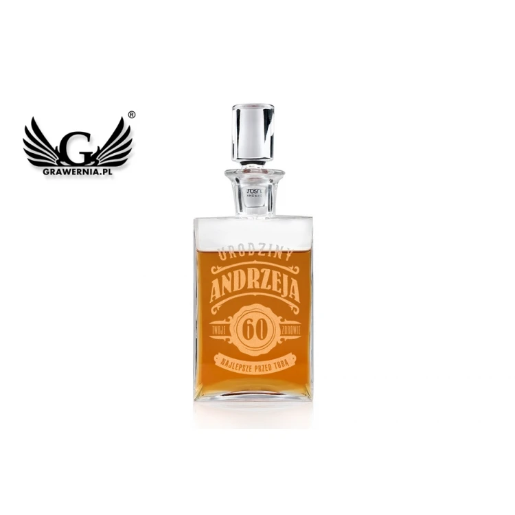 Karaffe mit Gravur für Whisky oder Liköre - CAMEL - Jubiläumsgeschenk - KAR030