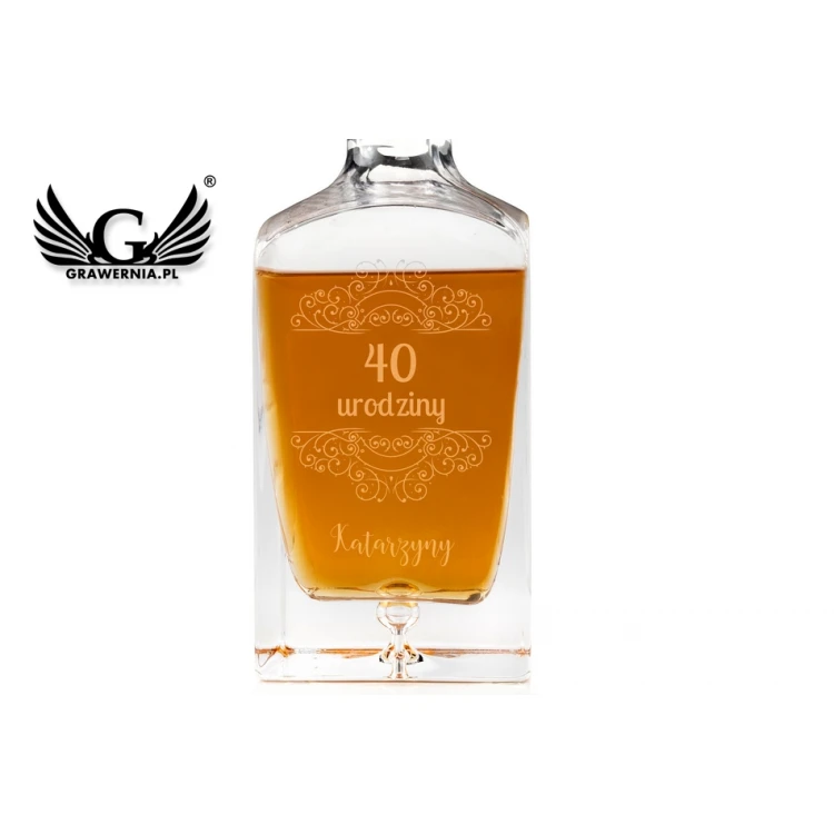Karaffe mit Gravur für Whisky oder Liköre - LAMBERT - Geburtstagsgeschenk - KAR026