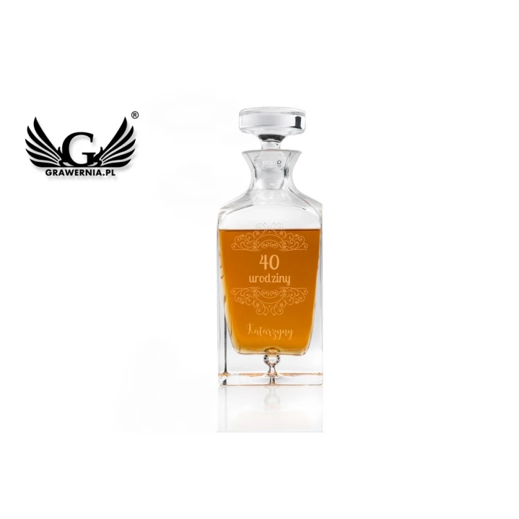Karaffe mit Gravur für Whisky oder Liköre - LAMBERT - Geburtstagsgeschenk - KAR026