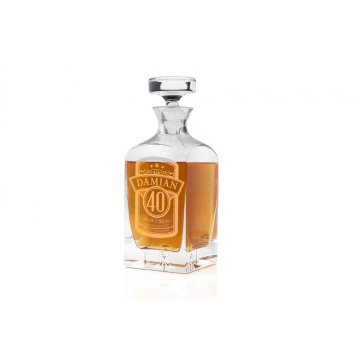 Karaffe mit Gravur für Whisky oder Liköre - LAMBERT - Geburtstagsgeschenk - KAR025
