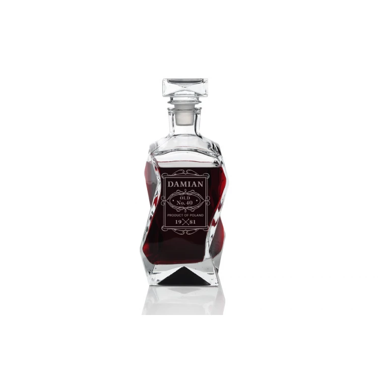 Karaffe mit Gravur für Whisky, Wein und Liköre - LOUIS - Geburtstagsgeschenk - KAR013