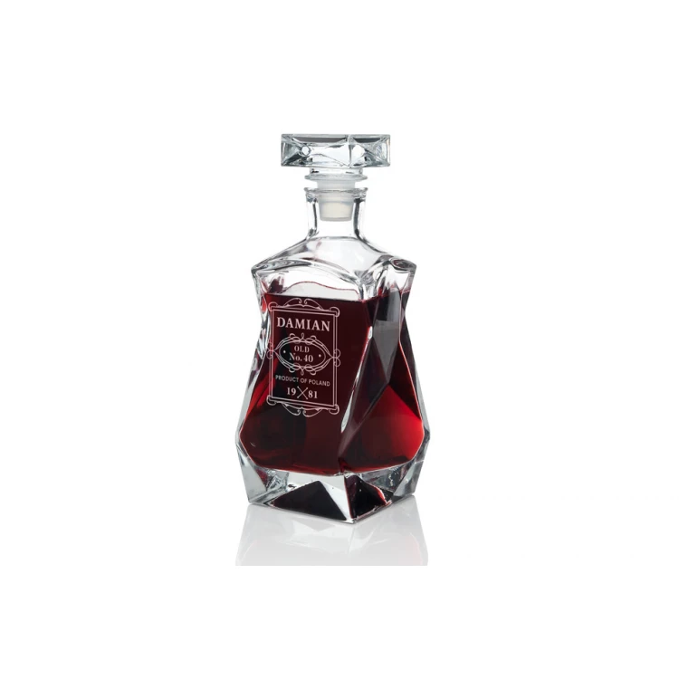 Karaffe mit Gravur für Whisky, Wein und Liköre - LOUIS - Geburtstagsgeschenk - KAR013