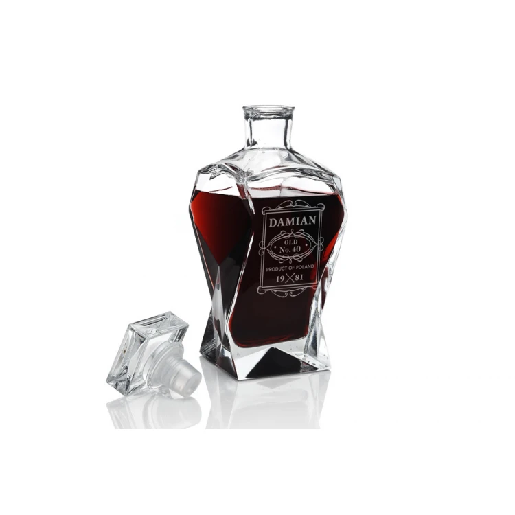 Karaffe mit Gravur für Whisky, Wein und Liköre - LOUIS - Geburtstagsgeschenk - KAR013