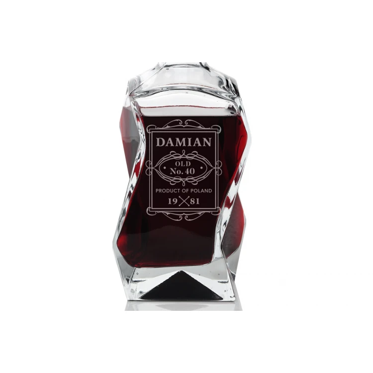 Karaffe mit Gravur für Whisky, Wein und Liköre - LOUIS - Geburtstagsgeschenk - KAR013