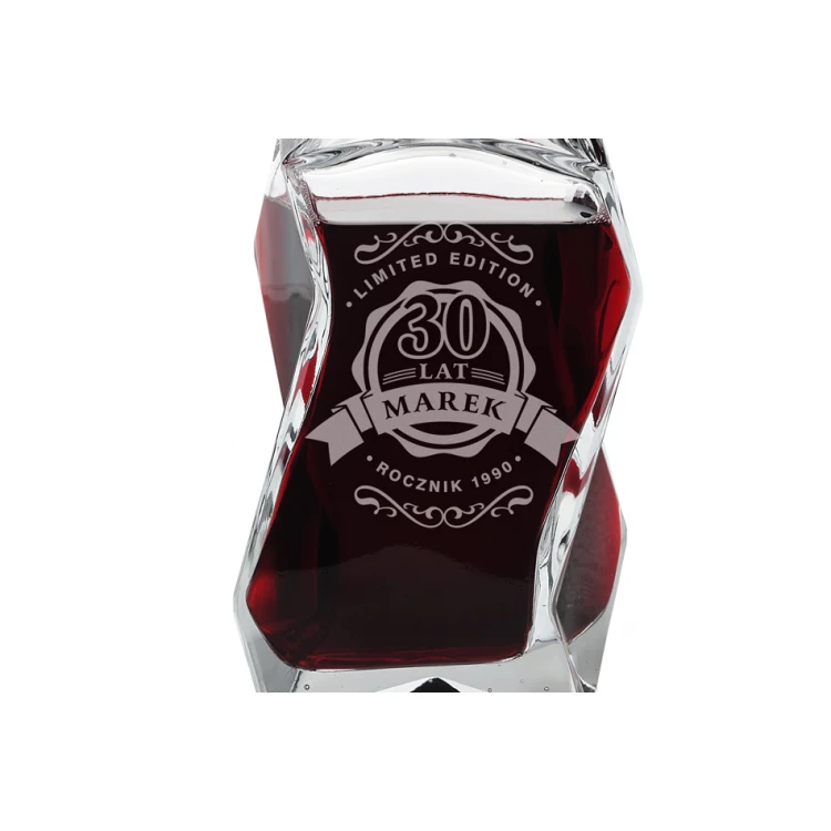 Karaffe mit Gravur für Whisky, Wein und Liköre - LOUIS - Geburtstagsgeschenk - KAR009