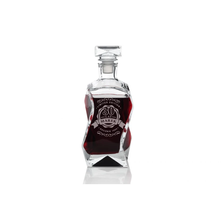 Karaffe mit Gravur für Whisky, Wein und Liköre - LOUIS - Geburtstagsgeschenk - KAR009