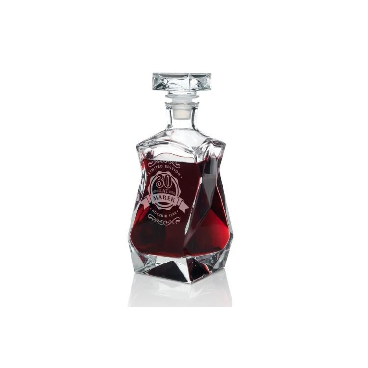 Karaffe mit Gravur für Whisky, Wein und Liköre - LOUIS - Geburtstagsgeschenk - KAR009