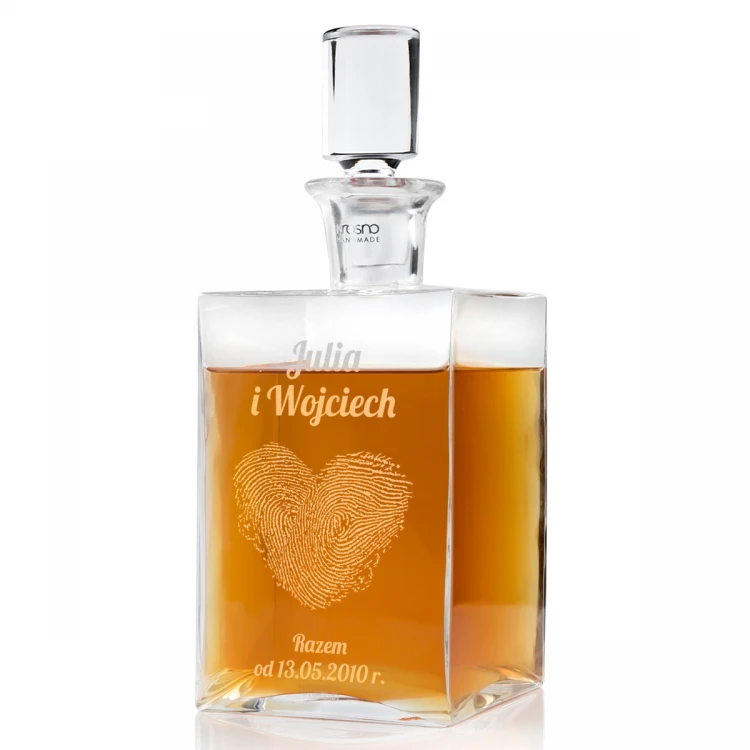 Karaffe mit Gravur für Whisky oder Liköre - CAMEL - Geschenk zum Hochzeitstag - KAR015