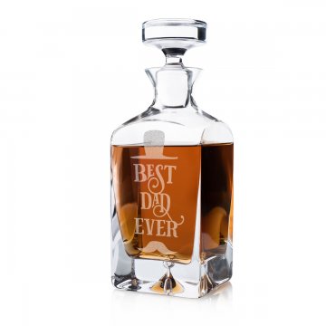 Karaffe mit Gravur für Whisky oder Liköre - LAMBERT - Geschenk für Papa - KAR022