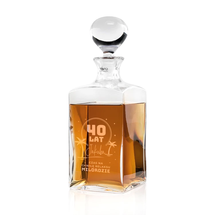 Karaffe mit Gravur für Whisky oder Liköre - TREFL - ideales Geschenk für verschiedene Anlässe - KAR047