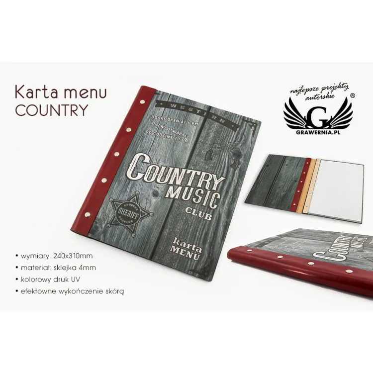 Speisekarte COUNTRY - MEN011