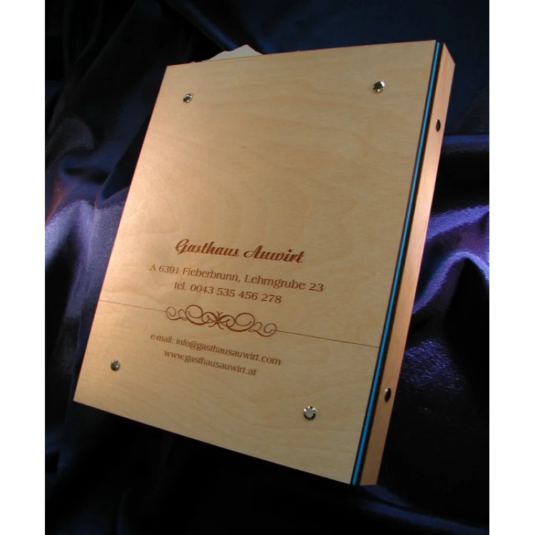 Speisekarte aus HOLZ