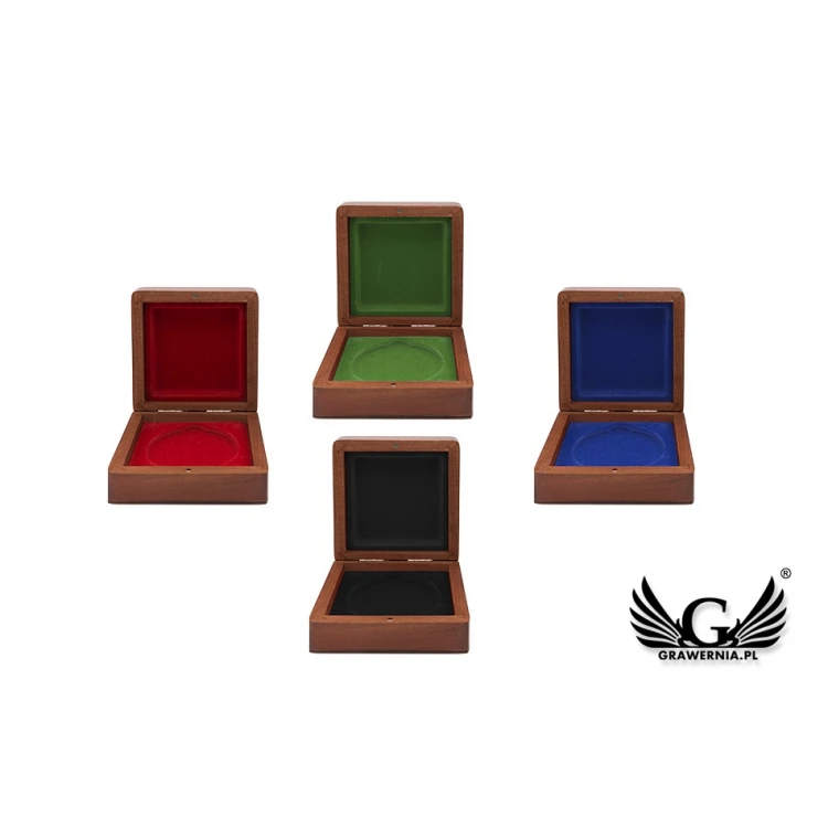 Holzbox Etui für Medaille mit 70mm Durchmesser - KAS04