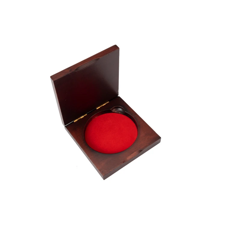 Holzbox Etui mit zwei Fächern für Medaillen mit einem Durchmesser von 70mm - KAS05